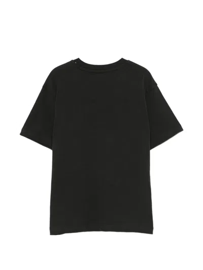 Msgm Short-sleeve Graphic-print T-shirt In Black
