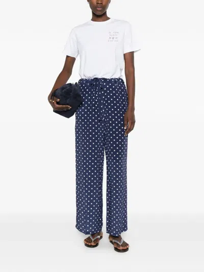 P.a.r.o.s.h Polka Dot-pattern Pants In Blue