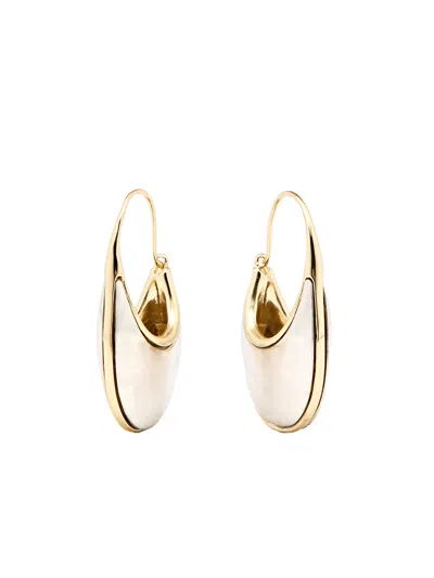 Massimo Dutti Pendientes Anilla Combinada In Silver