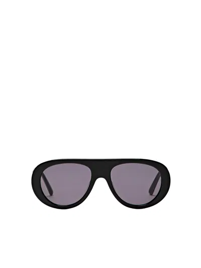 Massimo Dutti Gafas De Sol Ovalada In Black