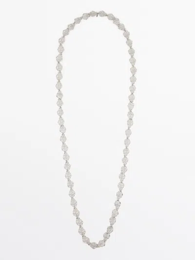 Massimo Dutti Collar Largo Multiposición In Silver