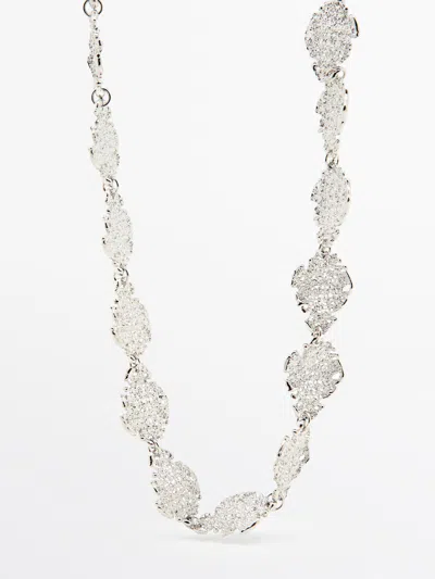 Massimo Dutti Collar Largo Multiposición In Silver