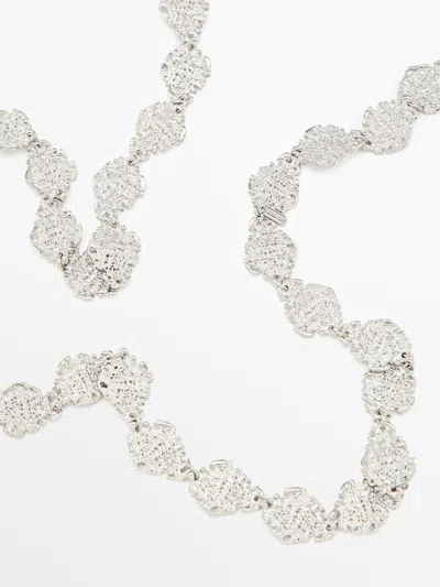 Massimo Dutti Collar Largo Multiposición In Silver