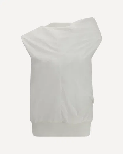 Sacai White Polyester Sweatshirt In White