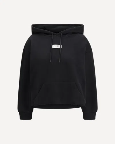 Mm6 Maison Margiela Mm6 By Maison Margiela Relaxed-fit Cotton Hoodie With Adjustable Drawstring In Blue