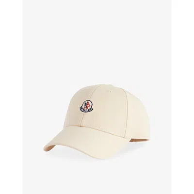 Moncler Structured Cotton Baseball Cap With Adjustable Fit In Neutral