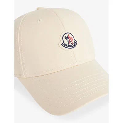 Moncler Structured Cotton Baseball Cap With Adjustable Fit In Neutral