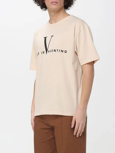 Valentino Garavani Cotton T-shirt With Made In Print Clothing In Nude