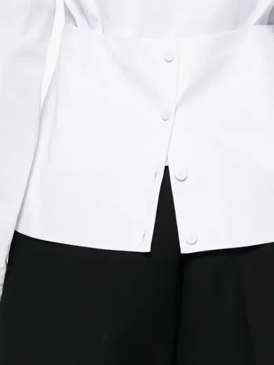 Rohe Reinvented Tuxedo Wrap Shirt In White