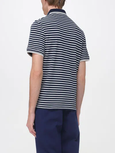 Valentino Garavani Signature Vlogo Patch Front Placket T-shirt In Size M In Blue