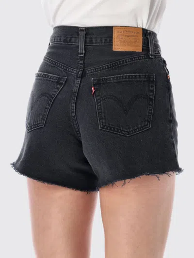 Levi's Levi S Ribcage Denim Shorts In Black