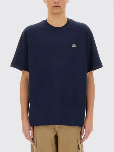 Lacoste Mens Classic Fit Cotton Jersey T-shirt In Blue