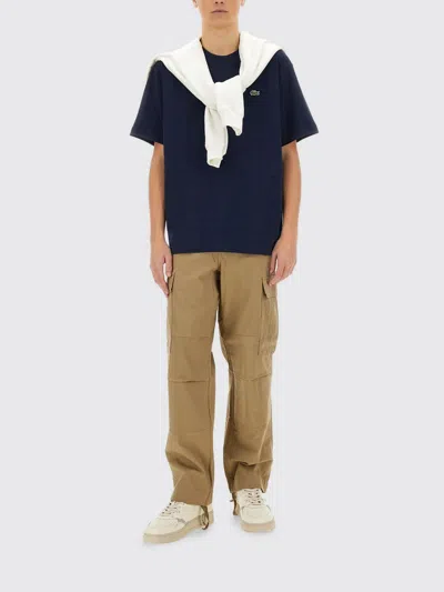 Lacoste Mens Classic Fit Cotton Jersey T-shirt In Blue