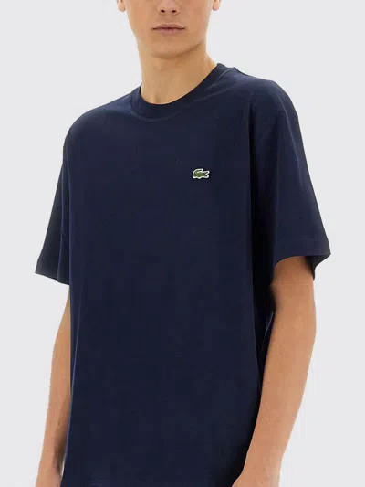 Lacoste Mens Classic Fit Cotton Jersey T-shirt In Blue