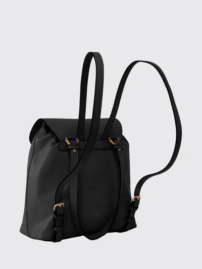 Pinko Leather Strap Backpack In Black