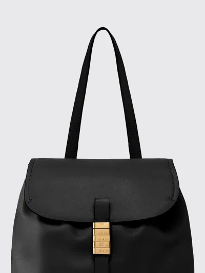Pinko Leather Strap Backpack In Black
