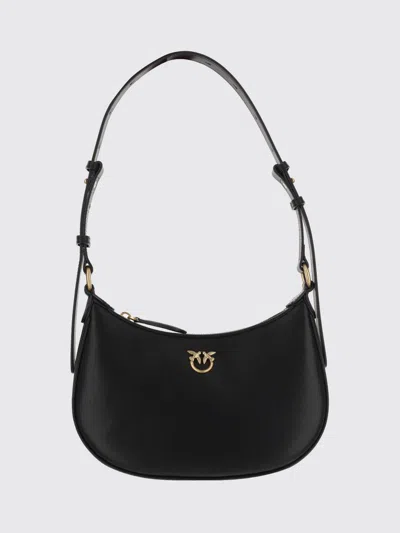 Pinko Mini Love Bag Half Moon Simply In Black-antique Gold
