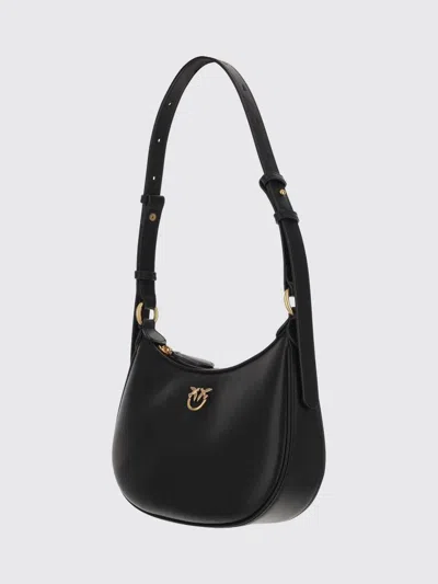 Pinko Mini Love Bag Half Moon Simply In Black-antique Gold
