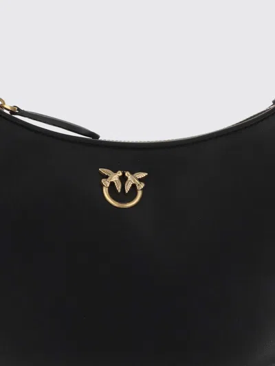 Pinko Mini Love Bag Half Moon Simply In Black-antique Gold