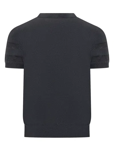 Givenchy Logo Short Sleeve Knitted Top In Black
