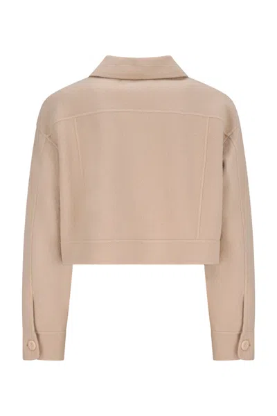 Max Mara Poggio Patch-pocket Jacket In Brown