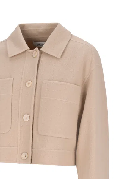 Max Mara Poggio Patch-pocket Jacket In Brown