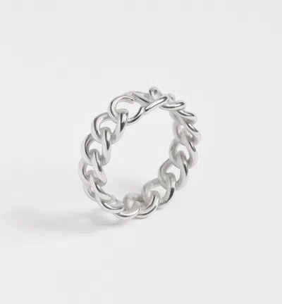 Dior Cd Icon Chain Link Ring In Silver