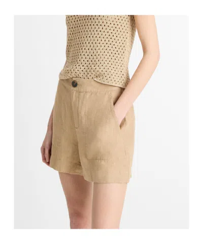Vince Buttoned Knee-length Shorts In Neutral