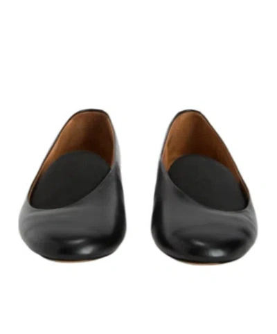 Jil Sander Calf Leather Slip-on Flat In Black