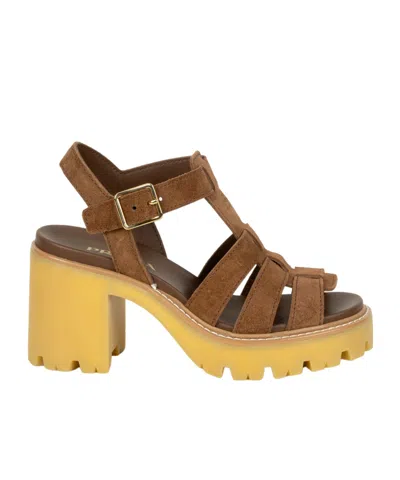 Prada High-heeled Suede Platform Sandals In Brown