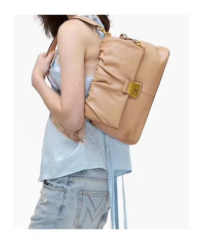 Marc Jacobs The Cristina Messenger Leather Shoulder Bag In Brown