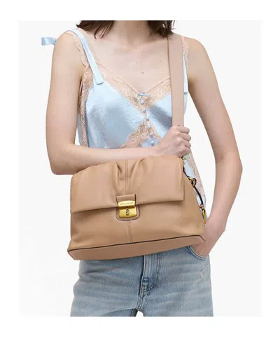 Marc Jacobs The Cristina Messenger Leather Shoulder Bag In Brown