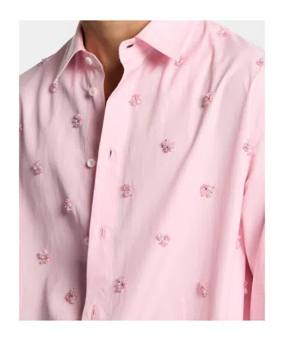 Dsquared2 Embroidered Drawstring Shirt In Pink