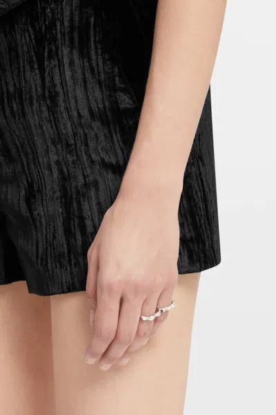 Ann Demeulemeester Lenja Futuristic Fine Thorn Double Ring In Silver