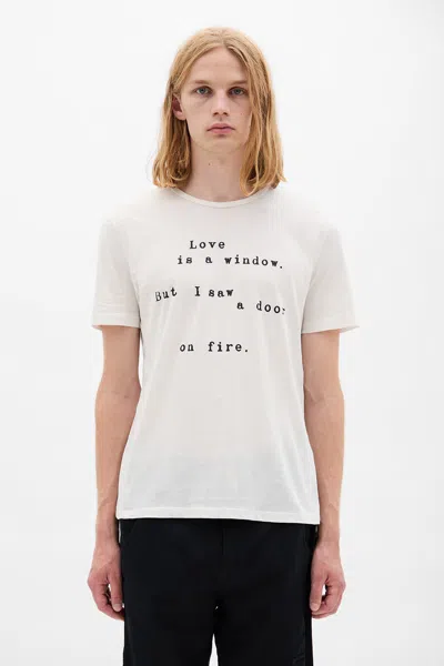 Ann Demeulemeester Baptist Love Is A Window T-shirt In White