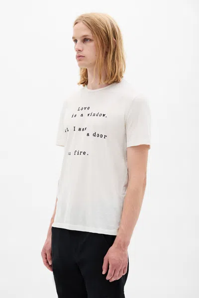 Ann Demeulemeester Baptist Love Is A Window T-shirt In White