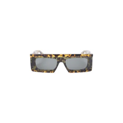Alaïa Rectangular Sunglasses Tortoiseshell Frame Wide Arms In Black