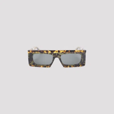 Alaïa Rectangular Sunglasses Tortoiseshell Frame Wide Arms In Black