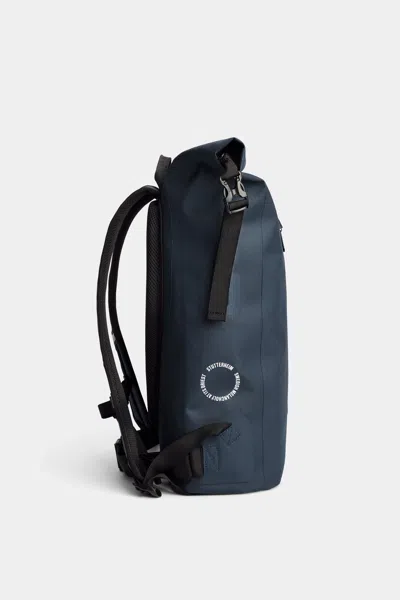 Stutterheim Rain Rolltop 25l Backpack In Blue