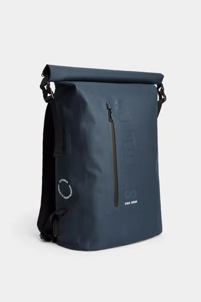 Stutterheim Rain Rolltop 25l Backpack In Blue