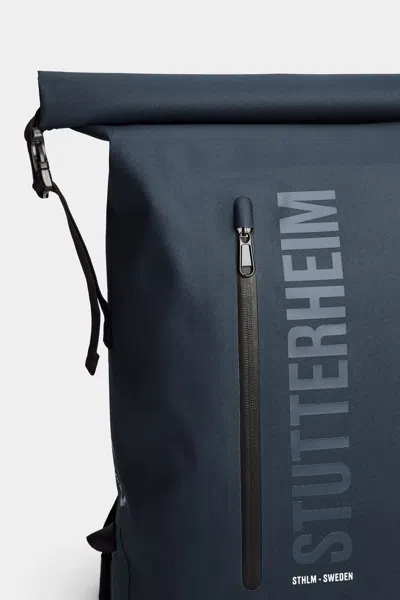 Stutterheim Rain Rolltop 25l Backpack In Blue