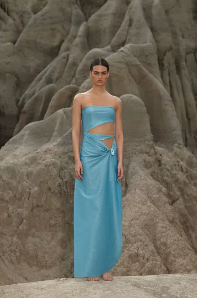 Baobab Rhea Maxi Dress In Blue