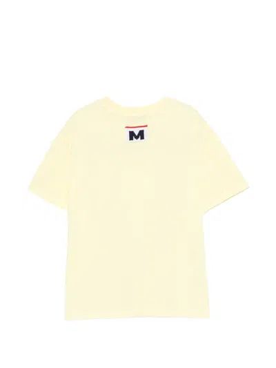 Msgm Logo-print T-shirt In Yellow