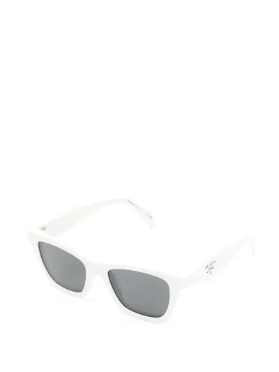 Prada Rectangle-frame Sunglasses In White