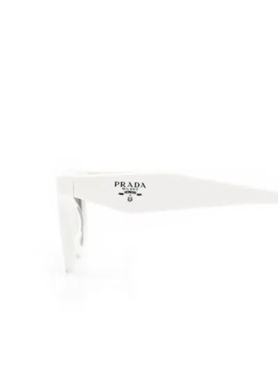Prada Rectangle-frame Sunglasses In White
