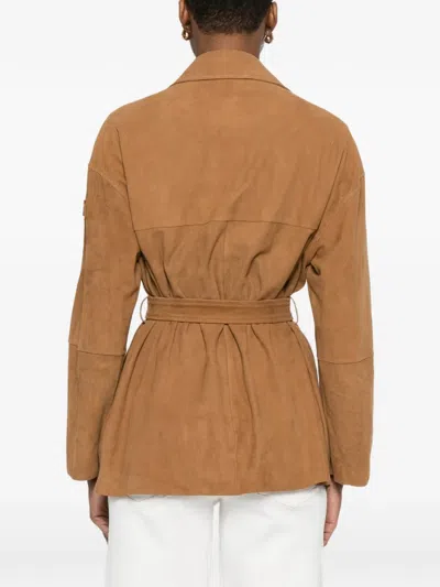 Peuterey Brown Solid Jacket In Brown