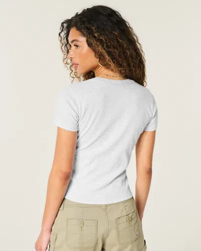 Hollister Short Sleeve Baby Tee In Gray