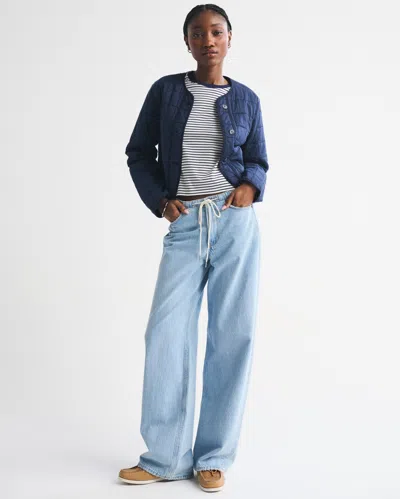 Abercrombie & Fitch Essential Polished Body-skimming Tee In Blue