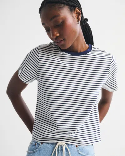 Abercrombie & Fitch Essential Polished Body-skimming Tee In Blue