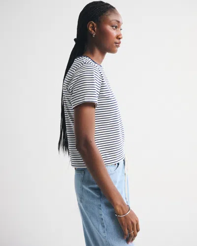 Abercrombie & Fitch Essential Polished Body-skimming Tee In Blue